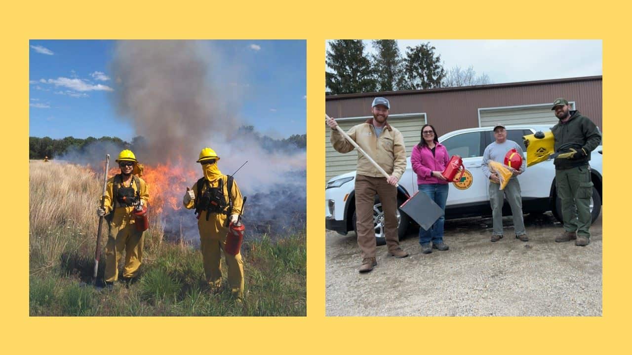 Prescribed fire equipment cache available for use